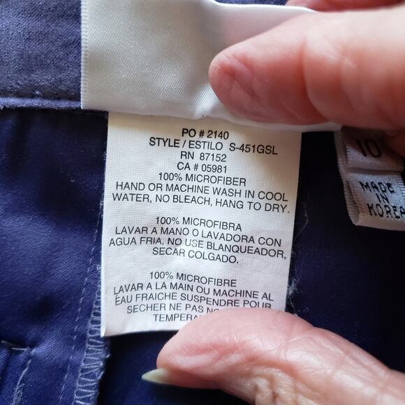 M Sportfolio by Marcia High Rise Purple Pleated Microfiber Mom Shorts Size 10 - Picture 4 of 7